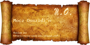 Mocz Osszián névjegykártya